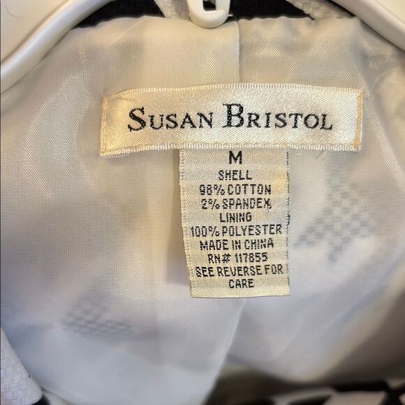 Susan Bristol Black and White Houndstooth Blazer Jacket - Picture 3 of 7